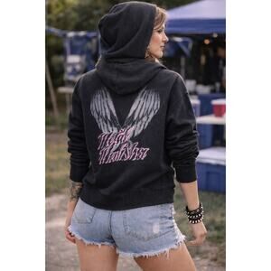 Metal Mulisha Black Hoodie Wings on Back Size L